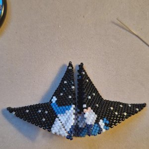 Santa in the Stars Peyote Stitch Beaded Star Pattern