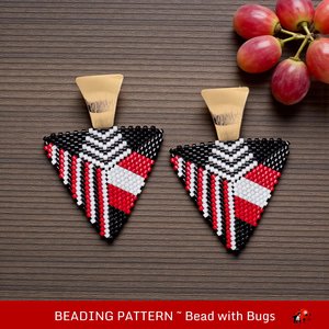 RED & BLACK 2: 3D Peyote Stitch Beading Pattern by Bead with Bugs