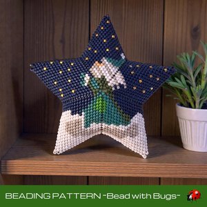 Santa in the Stars Peyote Stitch Beaded Star Pattern