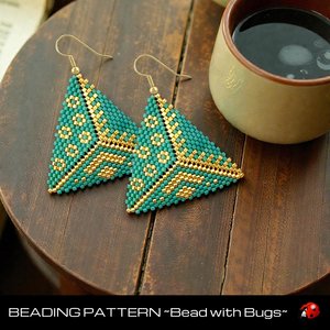 MOSSY GREEN: 3D Peyote Stitch Beading Pattern by Bead with Bugs
