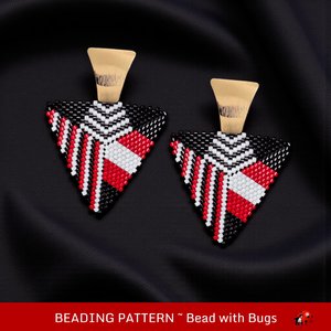 RED & BLACK 2: 3D Peyote Stitch Beading Pattern by Bead with Bugs
