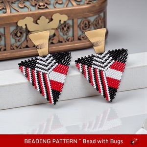 RED & BLACK 2: 3D Peyote Stitch Beading Pattern by Bead with Bugs