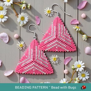 3D Peyote Stitch Beading Pattern: PINK ICE by Bead with Bugs