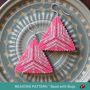 3D Peyote Stitch Beading Pattern: PINK ICE by Bead with Bugs