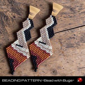 Brick Stitch Beaded Earring Pattern, FREE FORM