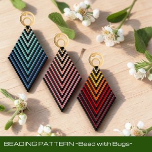Brick Stitch Earrings Pattern, Set of 3 Ombre Earrings (PDF)