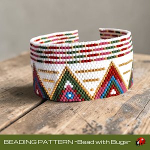 Peyote Stitch Beaded Bracelet Pattern, BLOCK BUSTER