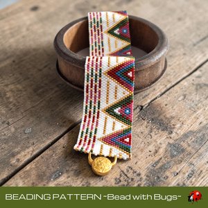 Peyote Stitch Beaded Bracelet Pattern, BLOCK BUSTER