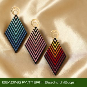 Brick Stitch Earrings Pattern, Set of 3 Ombre Earrings (PDF)