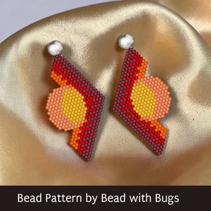 Brick Stitch Earrings Pattern, ECLIPSE Earrings (PDF)