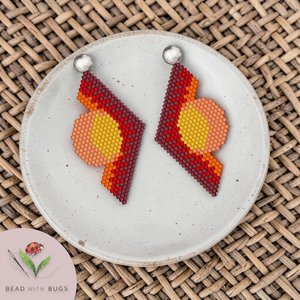 Brick Stitch Earrings Pattern, ECLIPSE Earrings (PDF)