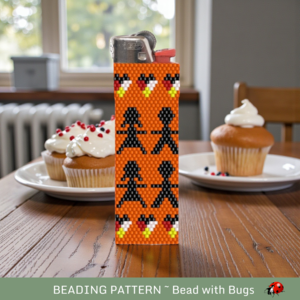 FOR THE CHILDREN:  Peyote Stitch Beaded Lighter Cover by Bead with Bugs