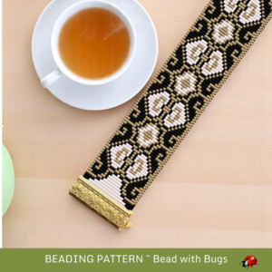 VICTORIAN LACE:  A Loom Beaded Bracelet Pattern by Bead with Bugs