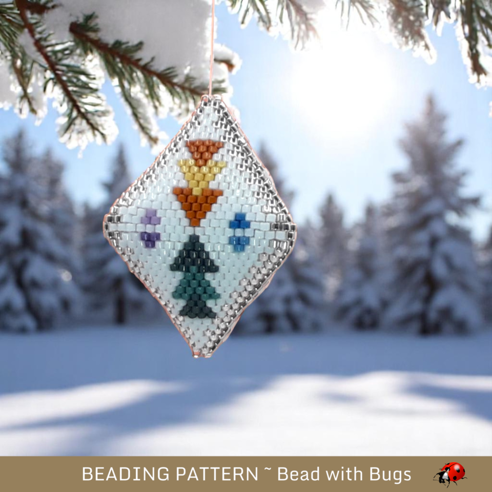 AUTUMN WINDS: 3D Peyote Stitch Beaded Pod Pattern by Bead with Bugs