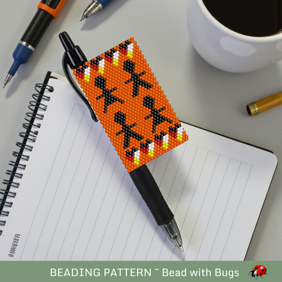 EVERY CHILD MATTERS: Peyote Stitch Beaded Pen Wrap by Bead with Bugs