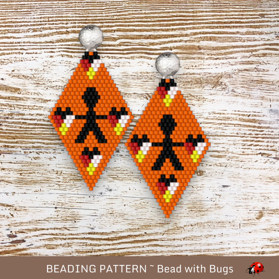 EVERY CHILD MATTERS:  Brick Stitch Beaded Earrings Pattern by Bead with Bugs