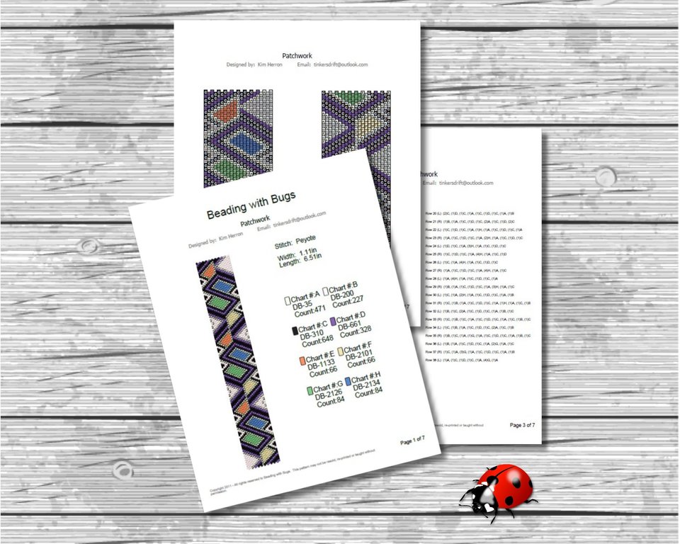 THE CAT CROWD: A Peyote Stitch Beaded Bracelet Pattern by Bead with Bugs