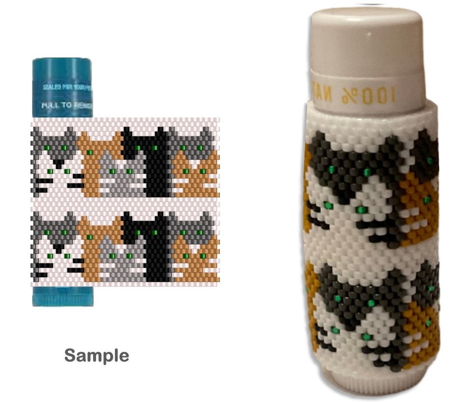 I LOVE YOU:  Beaded Lip Balm Cover by Bead with Bugs