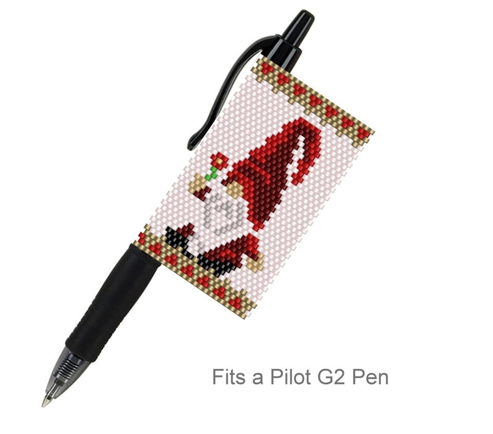 FLOWER GNOME: Peyote Stitch Beaded Pen Wrap by Bead with Bugs