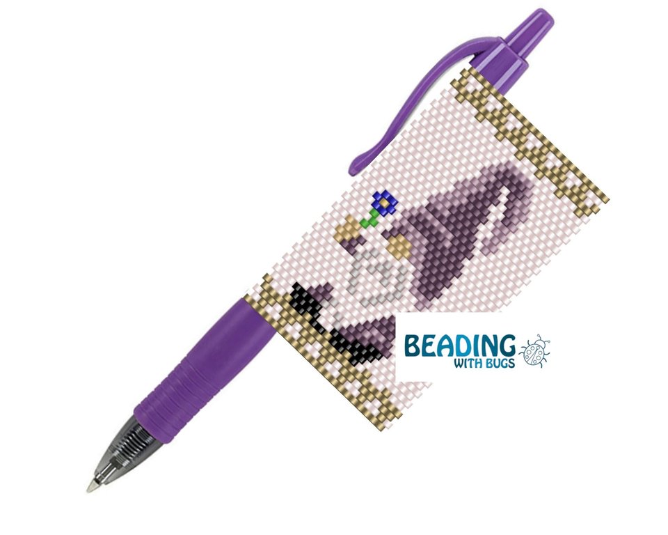 FLOWER GNOME: Peyote Stitch Beaded Pen Wrap by Bead with Bugs