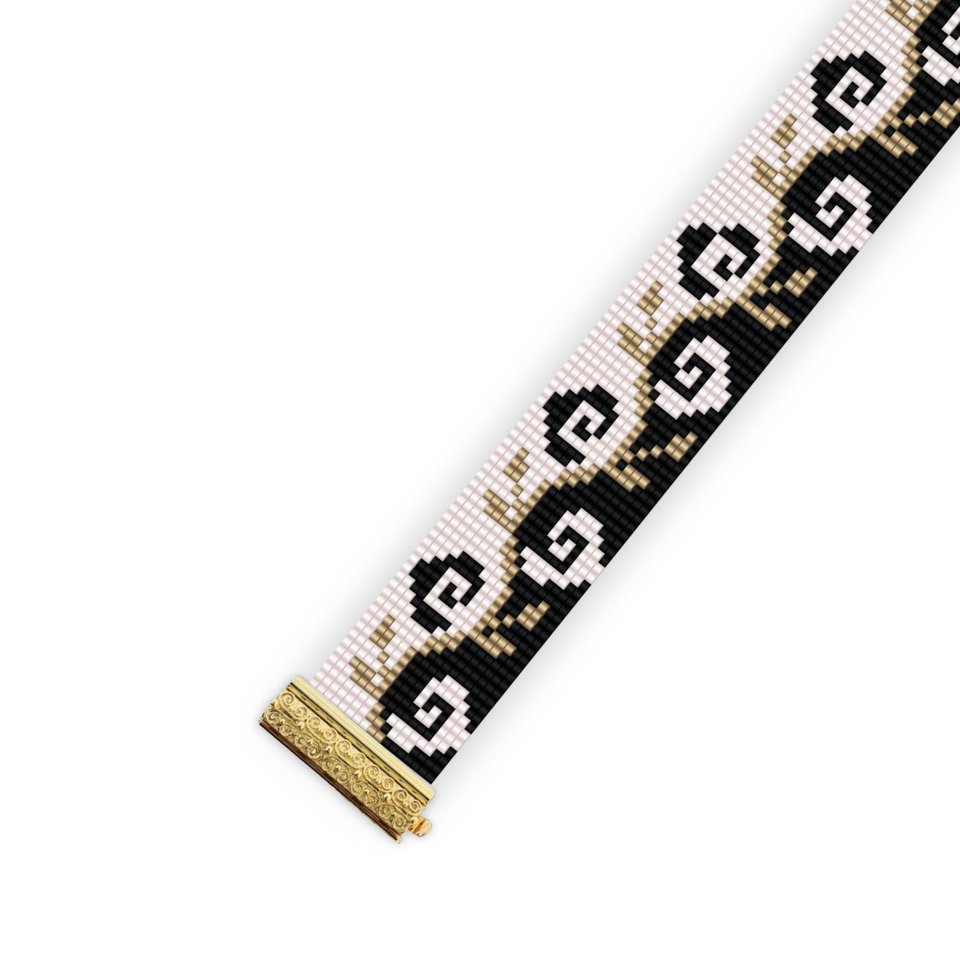 Loom Beaded Bracelet Pattern by Bead with Bugs, CLIMBING ROSES, PDF