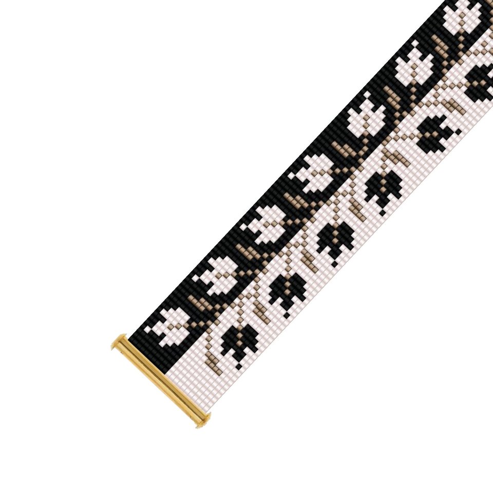 Loom Beaded Bracelet Pattern by Bead with Bugs, TUXEDO GARDEN, PDF