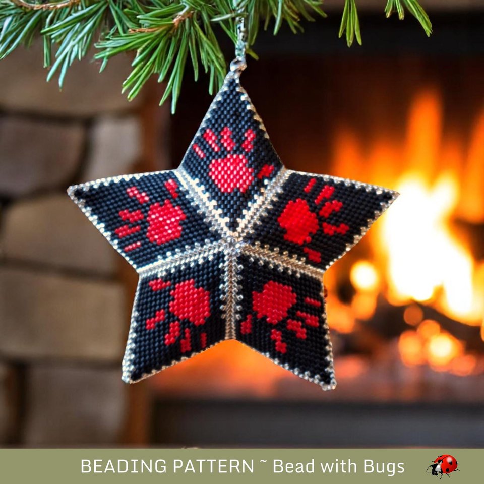 Unique SILENCED 3D Star Pattern - Black with Red Hand and Silver Details.