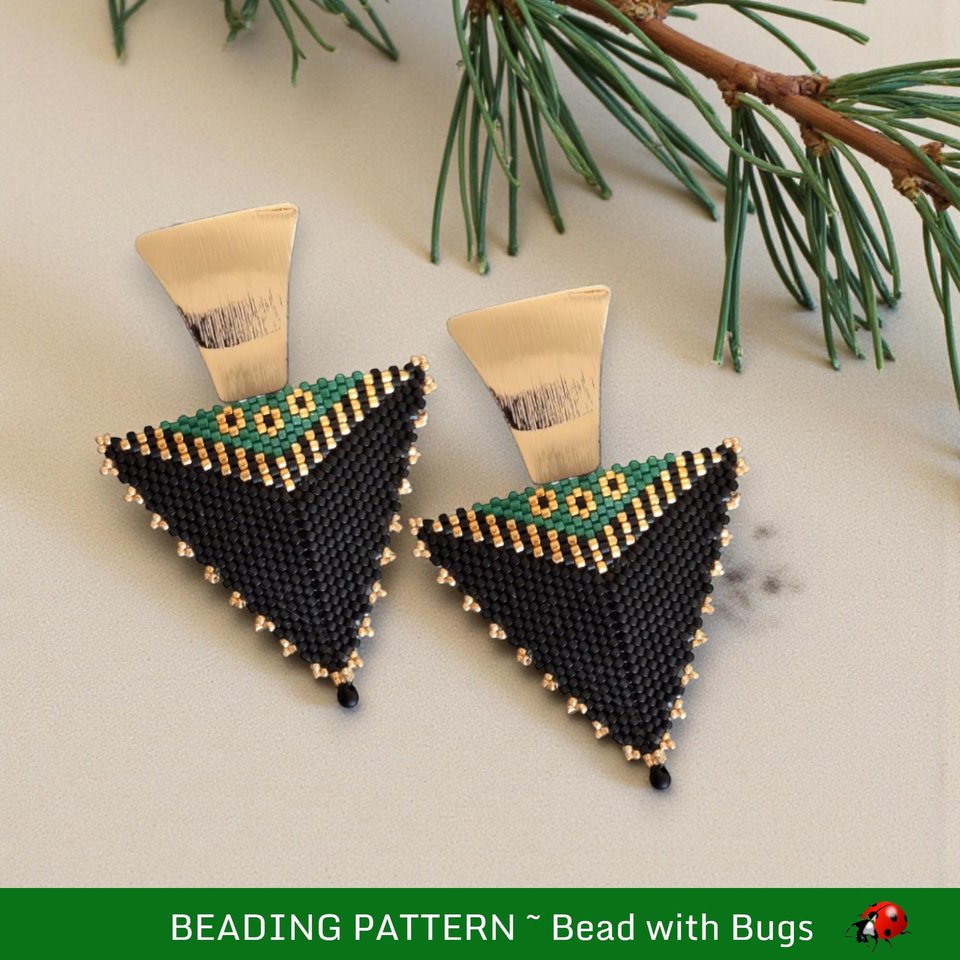 CLASSIC LINES : 3D Peyote Stitch Beading Pattern by Bead with Bugs