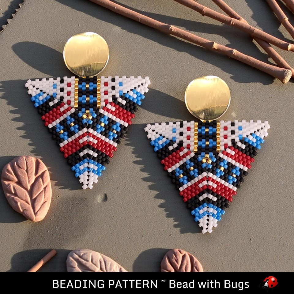 Engaging : 3D Peyote Stitch Beading Pattern by Bead with Bugs