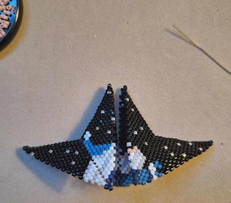 Santa in the Stars Peyote Stitch Beaded Star Pattern