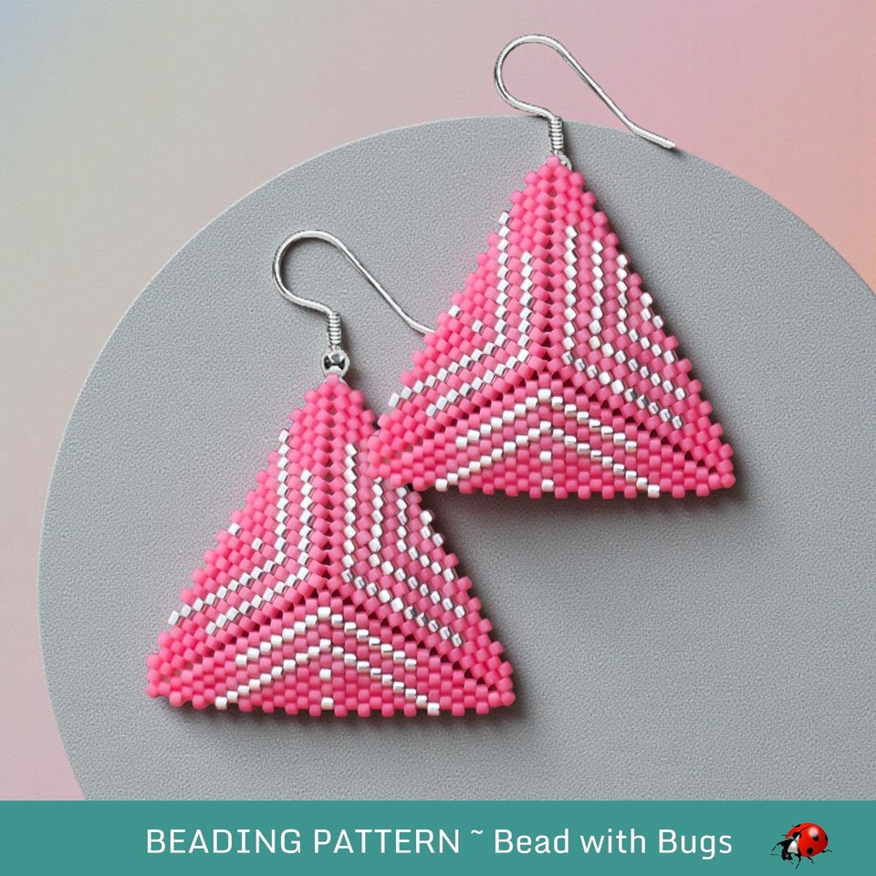 3D Peyote Stitch Beading Pattern: PINK ICE by Bead with Bugs