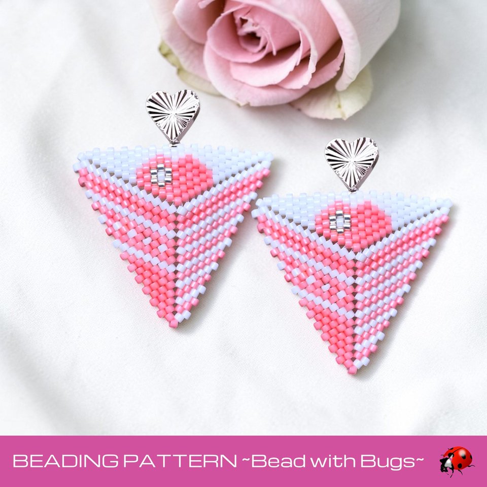 MY HEART : 3D Peyote Stitch Beading Pattern by Bead with Bugs