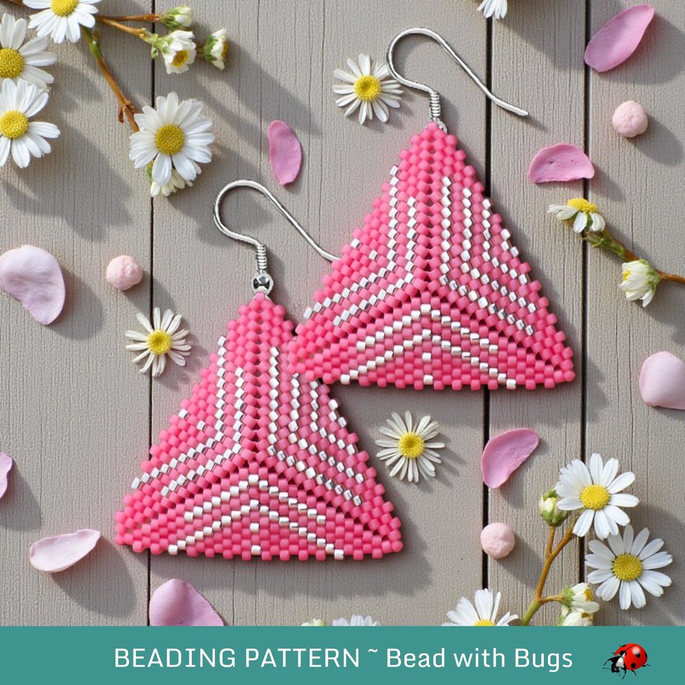 3D Peyote Stitch Beading Pattern: PINK ICE by Bead with Bugs