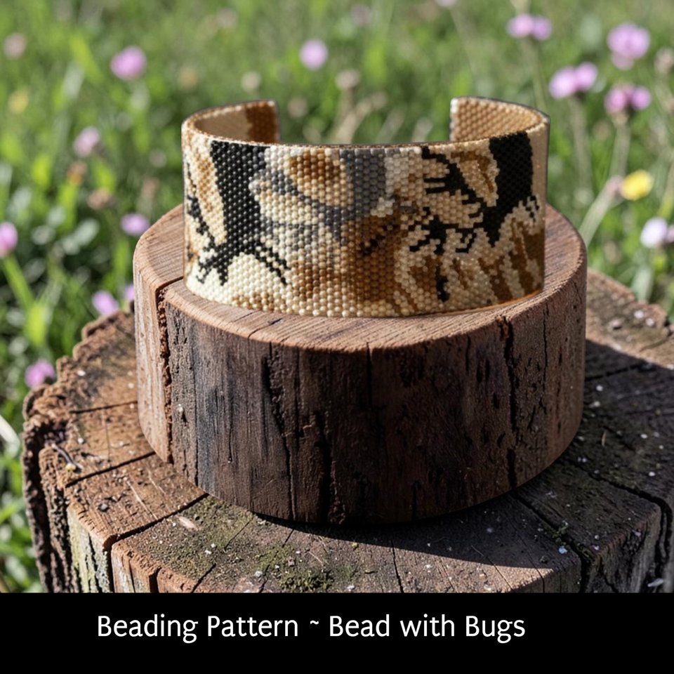 Peyote Stitch Bracelet Pattern, WILD THINGS (PDF)