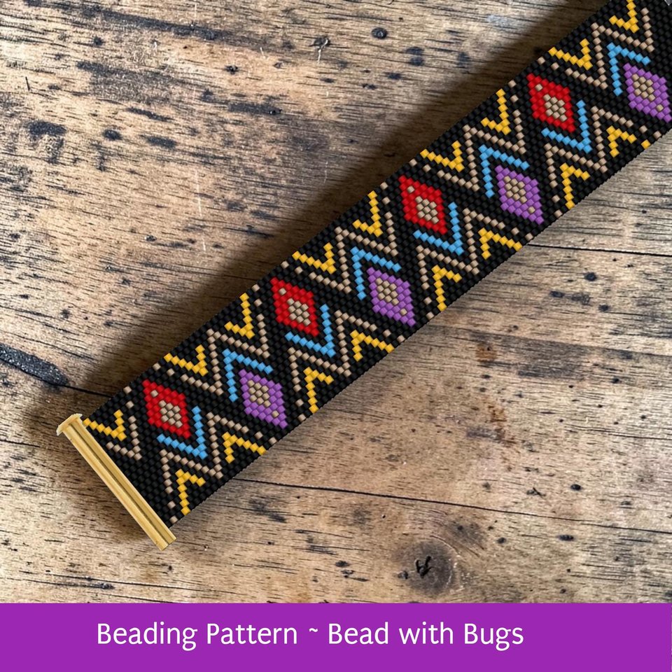 Peyote Stitch Beaded Bracelet Pattern, WARM SUMMER NIGHT