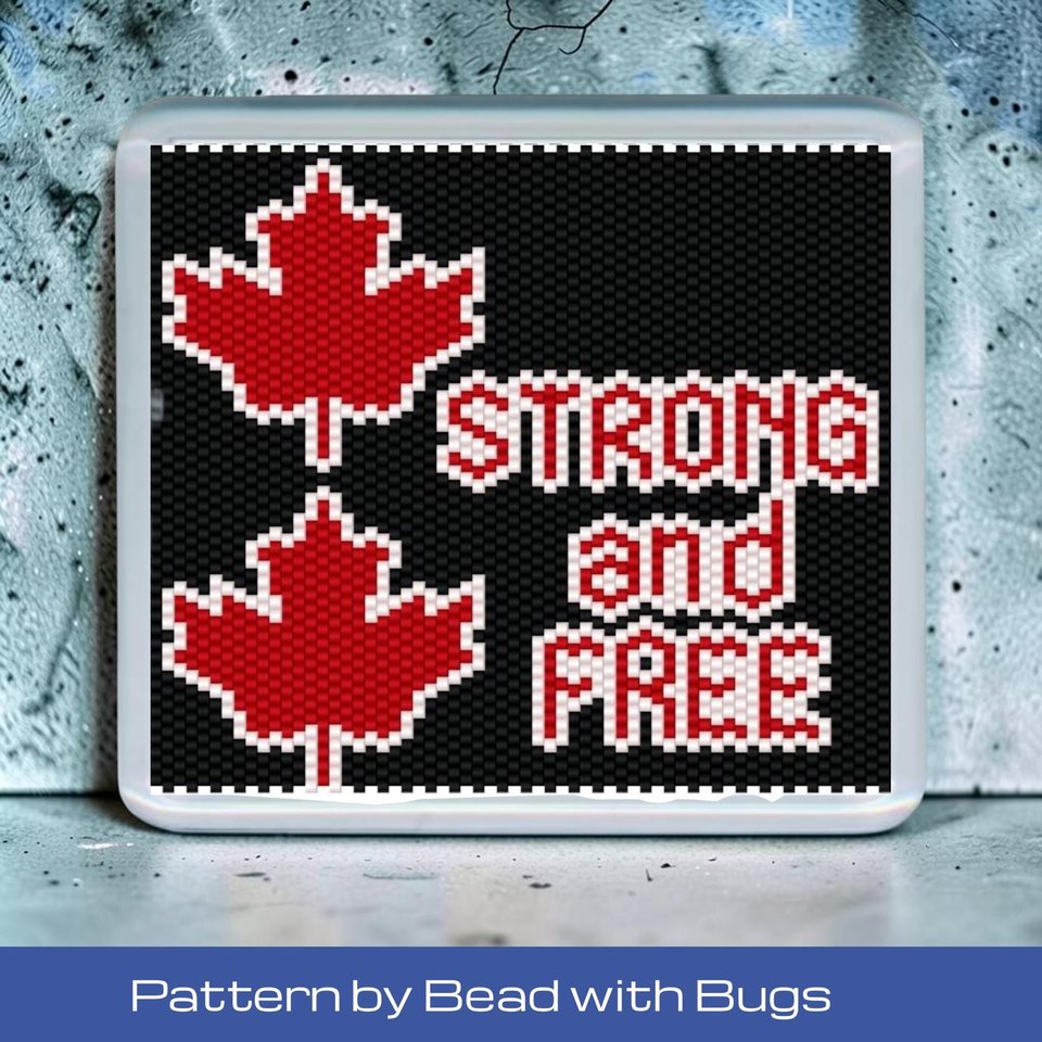 Peyote Stitch Beaded Coaster Pattern by Bead with Bugs, STRONG AND FREE