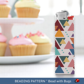 ALL THE ANGLES:  Peyote Stitch Beaded Lighter Cover by Bead with Bugs