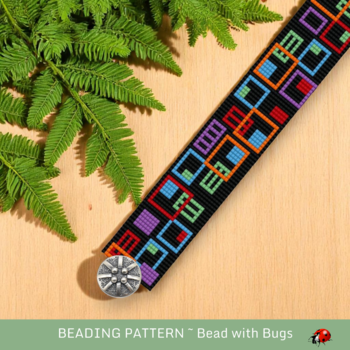 BOXED IN:  A Loom Beaded Bracelet Pattern by Bead with Bugs