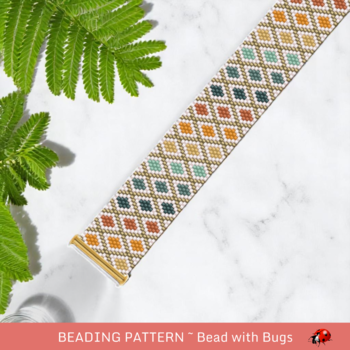 BOREAL FOREST: A Peyote Stitch Beaded Bracelet Pattern by Bead with Bugs