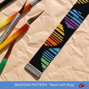 CARNABY STREET:  A Loom Beaded Bracelet Pattern by Bead with Bugs
