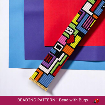 CIRCUS TENT:  A Loom Beaded Bracelet Pattern by Bead with Bugs