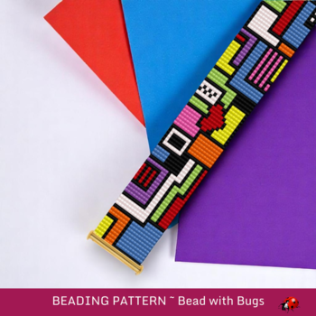 CIRCUS TENT:  A Loom Beaded Bracelet Pattern by Bead with Bugs