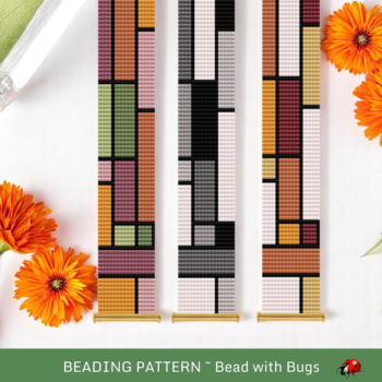 COLOUR BLOCKED:  A Loom Beaded Bracelet Pattern by Bead with Bugs
