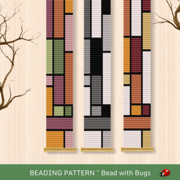 COLOUR BLOCKED:  A Loom Beaded Bracelet Pattern by Bead with Bugs