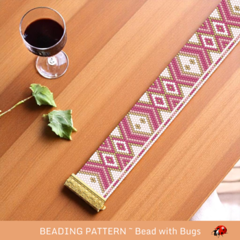 CASSANDRA IN PINK: A Peyote Stitch Beaded Bracelet Pattern by Bead with Bugs
