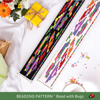 CELEBRATIONS: A Peyote Stitch Beaded Bracelet Pattern by Bead with Bugs