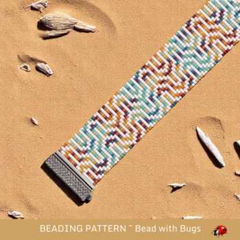 EXPLORING LIFE:  A Loom Beaded Bracelet Pattern by Bead with Bugs
