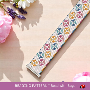 FLY A KITE:  A Loom Beaded Bracelet Pattern by Bead with Bugs