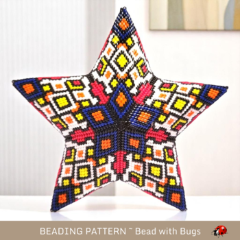 FANTASY: 3D Beaded Peyote Star Pattern by Bead with Bugs