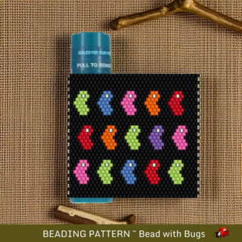 I LOVE YOU:  Beaded Lip Balm Cover by Bead with Bugs